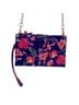 Nanette Lepore Floral Blue Pink Leather Wristlet One size - photo 1