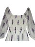Oliphant 100% Cotton Floral White Purple Casual Dress Size M - photo 4