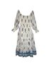 Oliphant 100% Cotton Floral White Purple Casual Dress Size M - photo 2