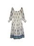 Oliphant 100% Cotton Floral White Purple Casual Dress Size M - photo 1