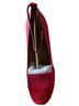 Tory Burch 100% Canvas Pink Red Wedges Size 10 1/2 - photo 2