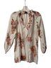 Harve Benard Floral White Pink Green Long Sleeve Blouse Size L - photo 1