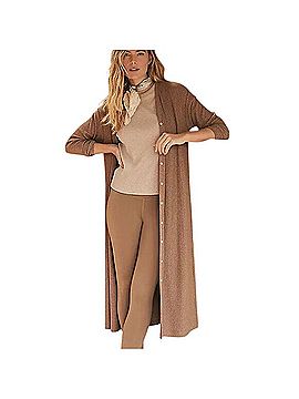 Ann Taylor Ribbed button-up duster cardigan Casual Dress (view 1)