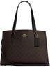 Coach 100% Leather Brown Black Leather Tote One size - photo 1