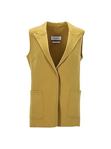 Max Mara Max Mara Double Faced Vest in Yellow Wool (view 1)