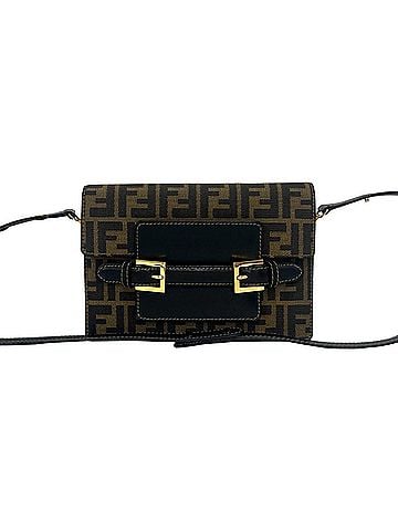 Fendi FENDI Vintage Zucca FF Logo Pattern Canvas Leather Semi One Shoulder Bag Brown 21844 (view 1)