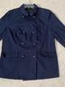Talbots 100% Cotton 100% Polyester Blue Red Coat Size L - photo 5