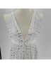 Alyce 100% Nylon 100% Polyester Stars White Silver Cocktail Dress Size S - photo 5