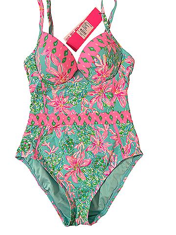 Lilly Pulitzer Sea Glass Aqua One Piece Swimsuit (view 1)