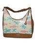 Brahmin 100% Leather Graphic Tropical Brown Pink Ivory Leather Shoulder Bag One size - photo 1