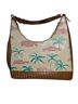 Brahmin 100% Leather Graphic Tropical Brown Pink Ivory Leather Shoulder Bag One size - photo 2