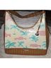 Brahmin 100% Leather Graphic Tropical Brown Pink Ivory Leather Shoulder Bag One size - photo 9