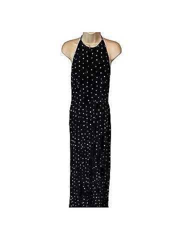 Moda International Vintage Black and White Polka Dot Halter Maxi Casual Dress (view 1)