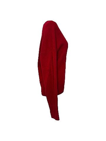 Isabel Marant Isabel Marant Amy Knitted V-Neck Sweater in Red Cashmere (view 2)