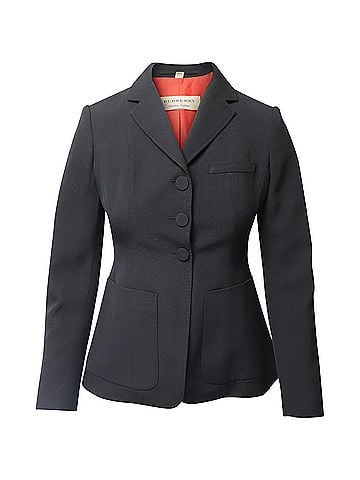 Burberry Burberry Semi-Flared Fit Blazer in Black Wool (view 1)