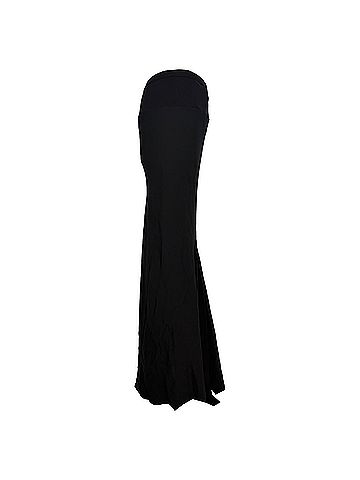 Rick Owens Rick Owens Elastic Waistband Maxi Skirt in Black Viscose (view 2)