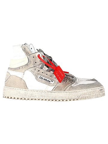 OFF-WHITE Off-White 3.0 Off-Court High-Top Sneakers in White Leather (view 1)