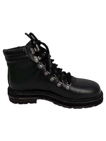 OFF-WHITE Off-White Hiking Ankle Boots in Black Leather (view 1)