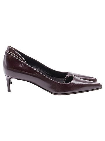 Khaite Khaite Low Heels in Burgundy Leather (view 1)
