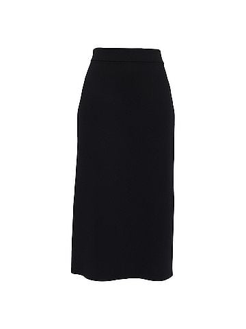 The Frankie Shop The Frankie Shop Knitted Midi Skirt in Black Viscose (view 1)