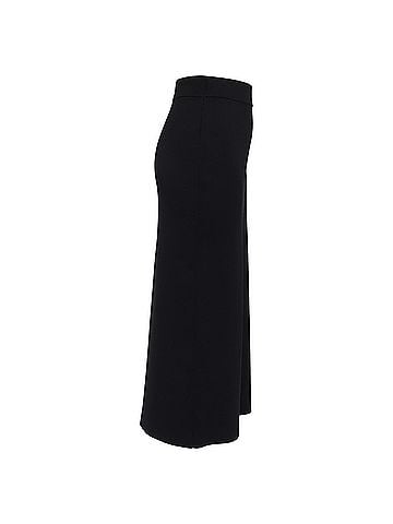 The Frankie Shop The Frankie Shop Knitted Midi Skirt in Black Viscose (view 2)