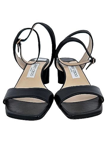 Jimmy Choo Jimmy Choo Jago Sandal Heels in Black Leather (view 2)