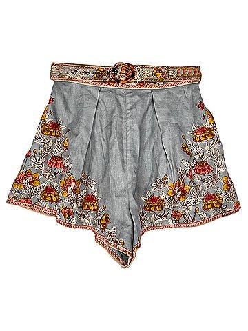 Zimmermann Zimmermann Andie Tuck Floral-Print Shorts in Multicolor Linen (view 1)