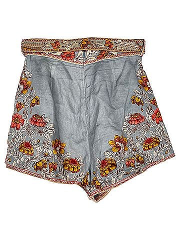 Zimmermann Zimmermann Andie Tuck Floral-Print Shorts in Multicolor Linen (view 2)