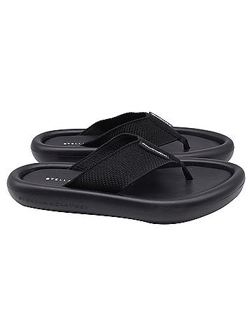 Stella McCartney Stella McCartney Flip Flops in Black Rubber (view 1)