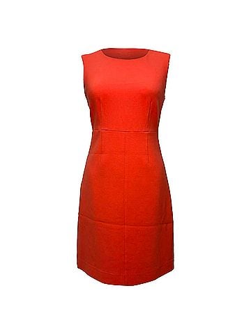 Diane von Furstenberg Diane von Furstenberg Reona Two Tangerine Sheath Dress in Orange Polyester (view 1)