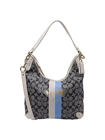 Coach Coach Heritage Striped Hobo Bag in Multicolor Coated Canvas (view 1)