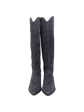 Isabel Marant Isabel Marant Denvee Knee-High Boots in Grey Suede (view 2)