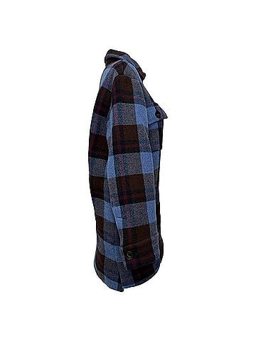 Max Mara Weekend Max Mara Plaid Dress in Blue Virgin Wool (view 2)