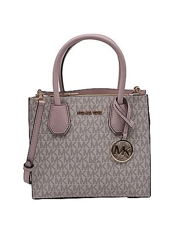 Michael Kors Michael Kors Mercer Medium Signature Logo Crossbody Bag in Pink Coated Canvas (view 1)