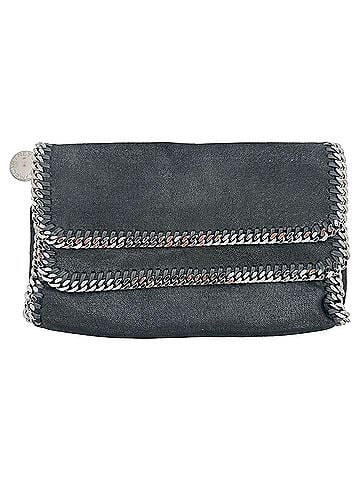 Stella McCartney Stella Mccartney Falabella Clutch Bag in Black Shaggy Deer (view 1)