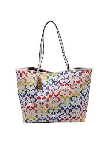 Coach Coach Rainbow City Tote In Multicolor Signature Canvas and Leather (view 1)