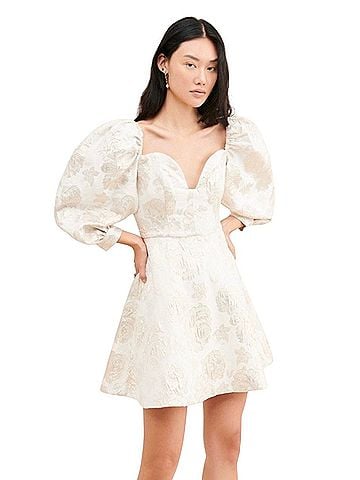 Maison Amory Princess Floral Brocade Mini Dress Casual Dress (view 1)