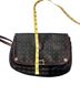 Pollini Print Black Brown Leather Crossbody Bag One size - photo 1