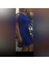 Aqua Vibrant Blue One-Shoulder Dress Cocktail Dress - photo 6