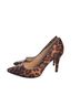 Nine West Animal Print Brown Black Heels Size 8 - photo 2
