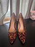 Nine West Animal Print Brown Black Heels Size 8 - photo 3