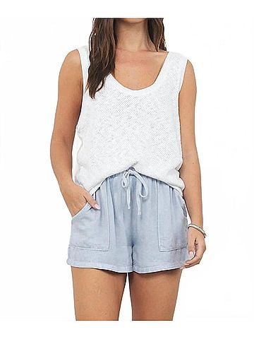 LA Made Sweater Knitted Tank in White (view 2)