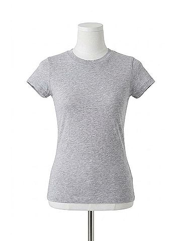 LA Made Basic Classic Crew Neck Tee in Heather Grey (view 1)