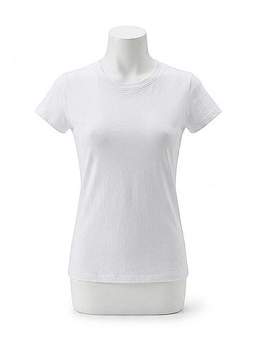 LA Made Basic Classic Crew Neck Tee in White (view 1)