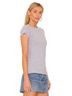 LA Made Solid Gray Basic Classic Crew Neck Tee in Heather Grey Size XS - photo 3