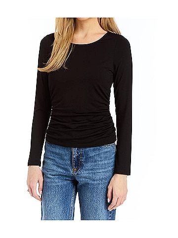Drew Pansy Shirt in Black (view 2)