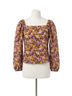 Baum Und Pferdgarten Floral Purple Printed Statement Top in Multicolor Size 6 - photo 1