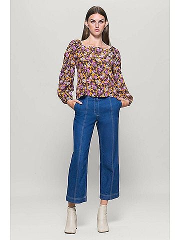 Baum Und Pferdgarten Printed Statement Top in Multicolor (view 2)