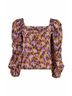 Baum Und Pferdgarten Floral Purple Printed Statement Top in Multicolor Size 6 - photo 4