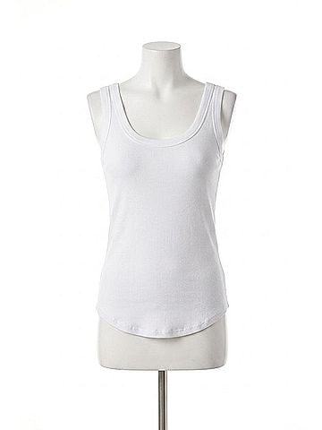 LA Made You Rib Tank Top in White (view 1)